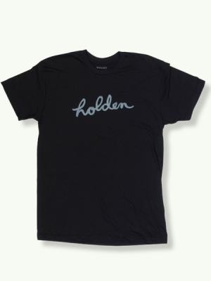 Script tee, black