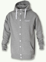 Button Hood, grey melange