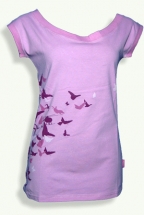 T-Shirt Butterfly & Helicopter pink